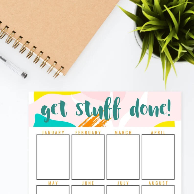 Printable Yearly Planner Sheet